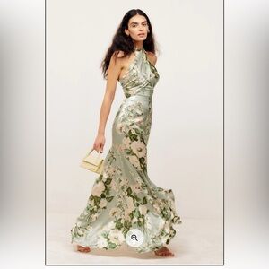 Reformation Floral Halter Maxi Dress